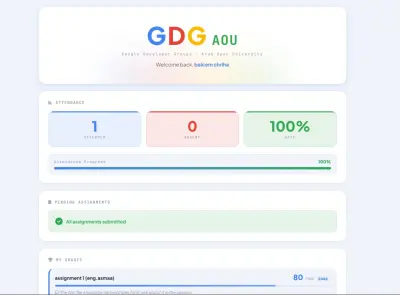 Student Management System for GDG Tracks