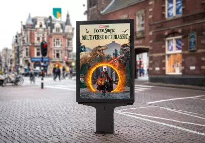 بوستر سينمائي تخيلي – Doctor Strange in the Multiverse of Jurassic