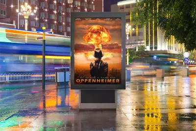 إعادة تصميم بوستر فيلم Oppenheimer بأسلوب سينمائي ملهم