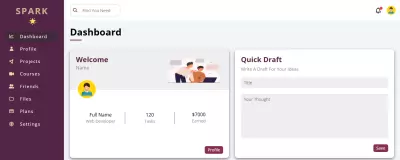 تصميم قالب لوحة تحكم (Admin Dashboard) باستخدام HTML وCSS وJS