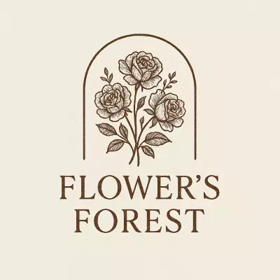 تصميم لوجو كلاسيكي راق لمحل FLOWER'S FOREST