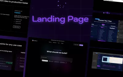 تصميم صفحة هبوط عصرية ومتكاملة باستخدام HTML, CSS, Bootstrap أو Tailwind | واجهة جذابة وسريعة الاستجابة