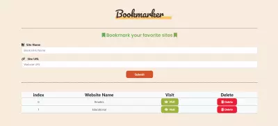 Bookmark working