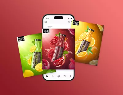 تصميمات سوشيال ميديا عصير طبيعي