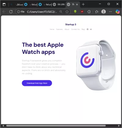 Apple Watch App Landing Page – Built with HTML, CSS & JavaScript