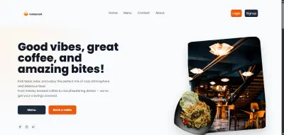 مطعم وكافيه جاهز + الداشبورد للادمن لاضافه المنتجات عليها