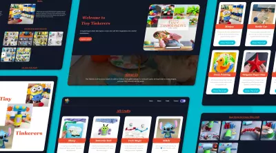 تصميم موقع تعليمي للأطفال بثلاث صفحات – HTML, CSS, JS, Tailwind, JSON file (متجاوب لجميع الأجهزة)