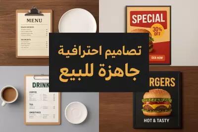 تصميم قائمة طعام فاخرة للمطاعم والكافيهات