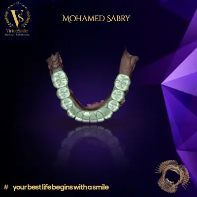 تصميم دعائي للنموذج أسنان