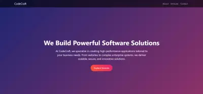 تصميم landing page لشركة حلول برمجية