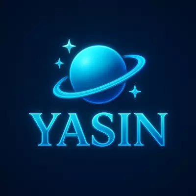 شعار احترافي بأسلوب 4D لإسم YASIN