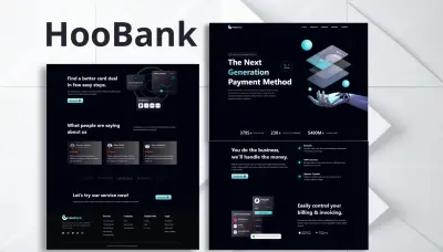 HooBank - موقع خدمات بنكية و تحويلات ( Next.JS & Tailwind CSS )