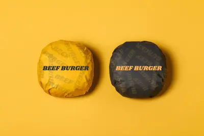 تصميم شعار برجر +( هوية بصرية )