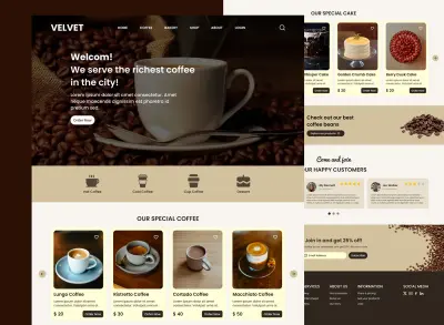 Coffee Shop Landing Page Design