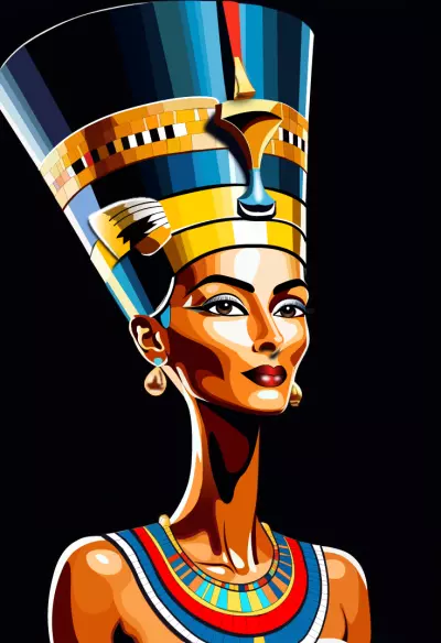 تصميم إليستريشن لرأس نفرتيتي – Vector Art