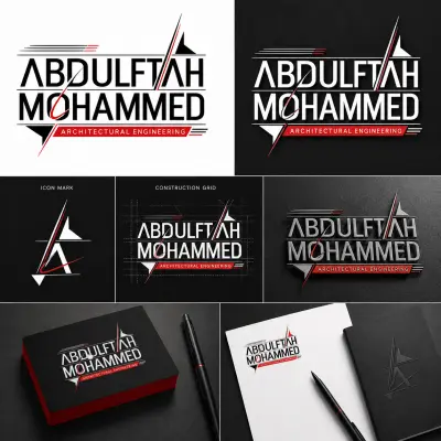 تصميم شعار شخصي احترافي لمهندس معماري بأسلوب حديث