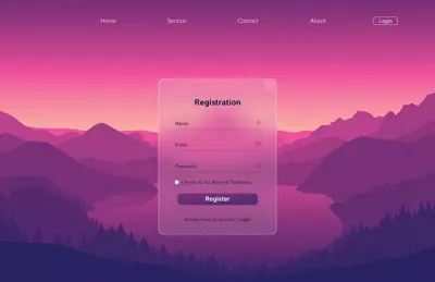 تصميم واجهة موقع احترافية باستخدام HTML وCSS وjs