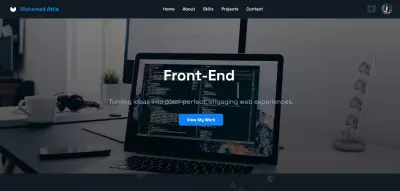موقع شخصي تفاعلي باستخدام HTML وCSS وJavaScript