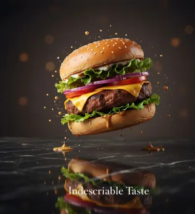 صورة العمل اعلان تسويقي لبرجر