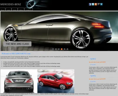 landing page لموقع سيارات