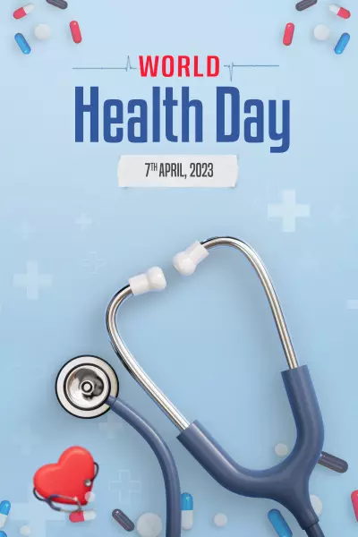 تصميم توعوي صحي بمناسبة يوم الصحة العالمي (Health Awareness Poster Design) 🌍💙