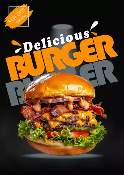 تصميم إعلاني دعائي للمطاعم (Food Advertising Design)