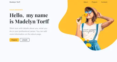 تصميم بورتفوليو شخصي احترافي