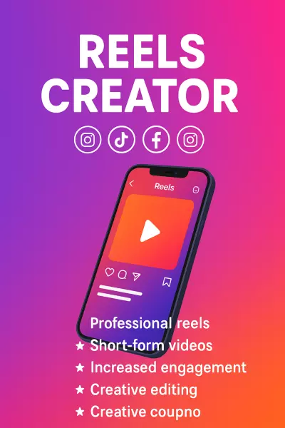 Reels Creator | صانع ريلزات إبداعية للسوشيال ميديا