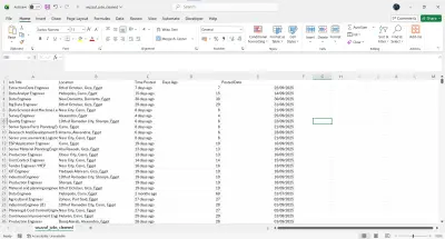 استخراج ومعالجة بيانات الوظائف من Wuzzuf باستخدام Web Scraping