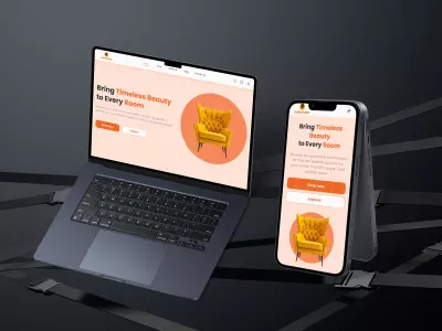 Responsive Landing Page Design for Furniture Store | تصميم صفحة هبوط متجاوبة لمتجر أثاث