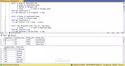 SQL Queries – Company Database Management