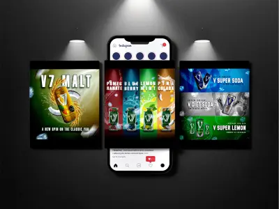 v cola posters social media