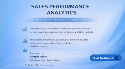 تحليل أداء المبيعات وإنشاء Dashboard تفاعلي باستخدام Power BI