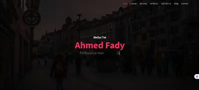 موقع portfolio شخصي