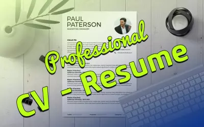 CV احترافي بسيط وأنيق مودرن يبرز خبراتك - مع مراجعة لغوية ووظيفية دقيقة