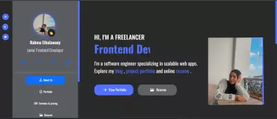 تصميم موقع بورتفوليو شخصي (Portfolio Website) بواجهة عصرية مع أنيميشن