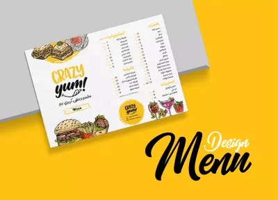 تصميم منيو Menu Design