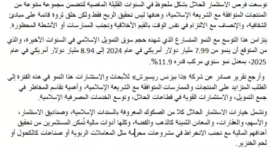 سوق الاستثمار الحلال..آفاق واعدة وتحديات التحول