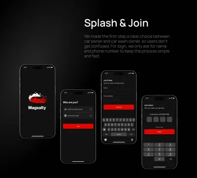 كار ووش هَب – تطبيق غسيل السيارات (تصميم واجهة المستخدم وتجربة المستخدم) - Car Wash Hub – Mobile App (UI/UX Design)