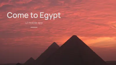 فيزيت إيجيبت – تطبيق حجز سياحي (تصميم واجهة المستخدم وتجربة المستخدم) - Visit Egypt – Tourism Booking Mobile App (UI/UX Design)