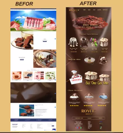 UI/UX Redesign for Chocolate & Sweets E-commerce Website