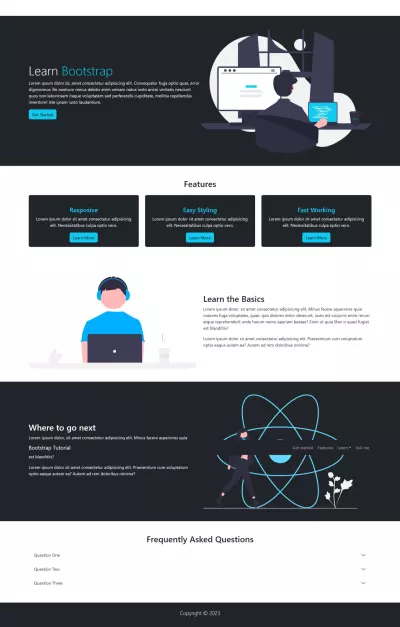 تصميم موقع تعريفي احترافي لشركتك أو مشروعك باستخدام Bootstrap