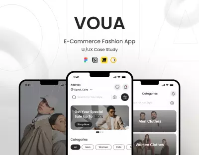 تطبيق موبايل للتجارة الإلكترونية – Fashion E-commerce Mobile App