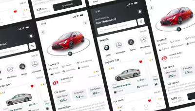 تطبيق موبايل لتأجير السيارات – Car Renting Mobile App