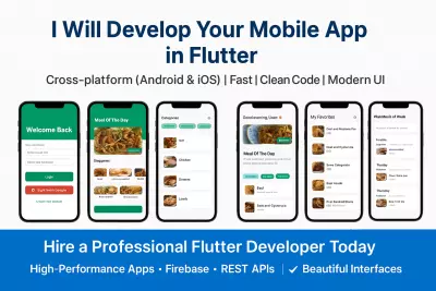 برمجة تطبيقات Andriod و IOS باحترافية عالية باستخدام Flutter
