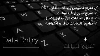"تفريغ بيانات بدقة وبانجاز