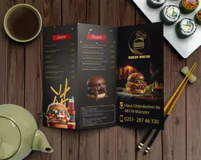 تصميم قائمة طعام (Menu)