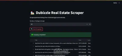 Dubizzle-Real-Estate-Scraper