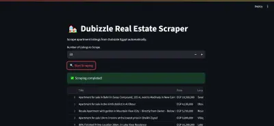 Dubizzle Real Estate Scraper