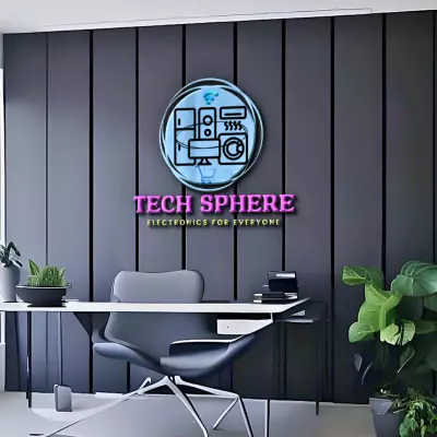 تصميم شعار احترافي لمتجر إلكترونيات – Tech Sphere